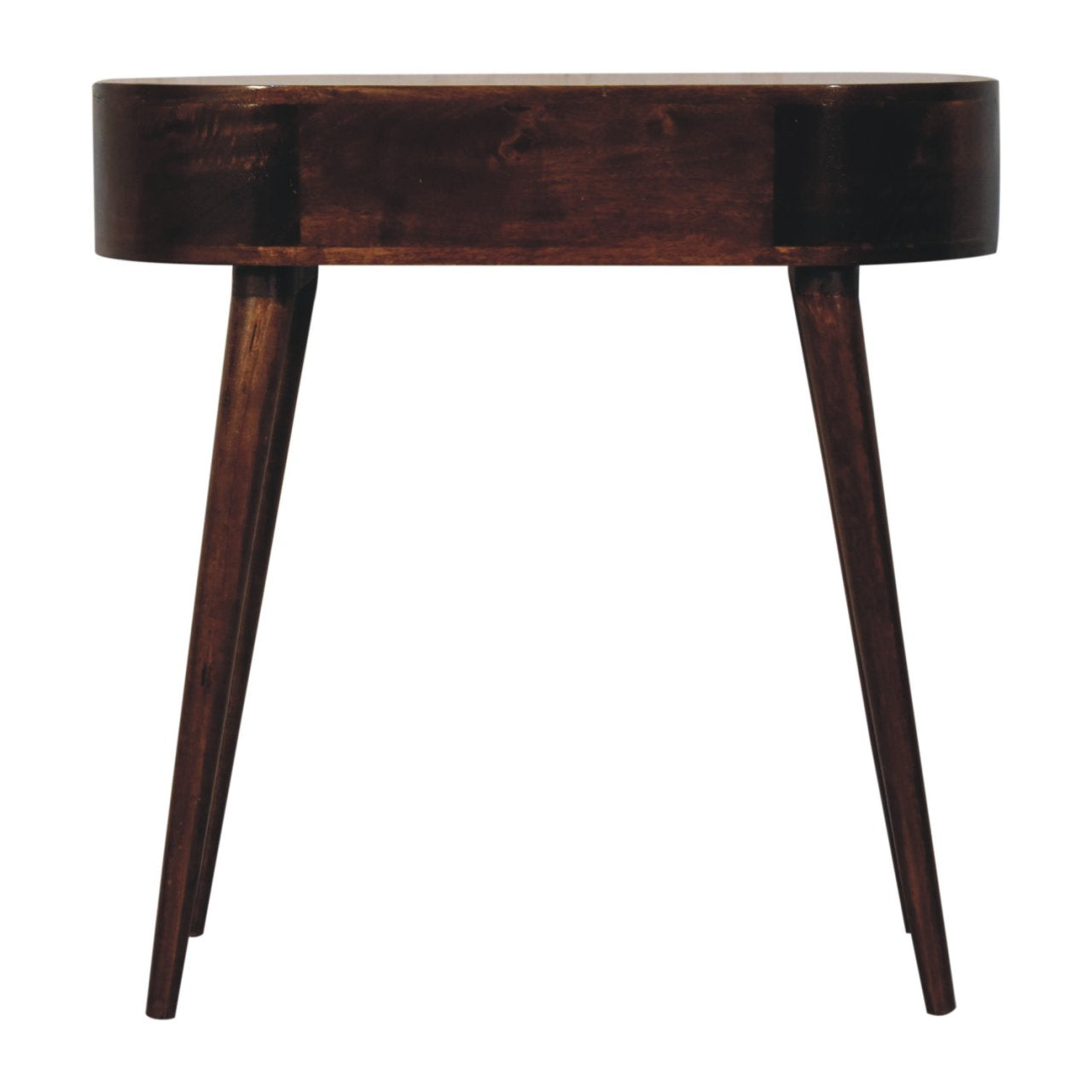 Console Table California Walnut Rounded Small