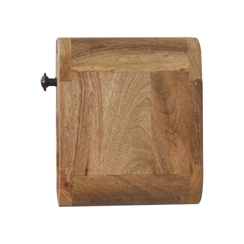 Oak-ish Bedside - Extra Mini Curved with Open Slot