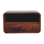 Floating Bedside - Large Chestnut Curve Upper Slot