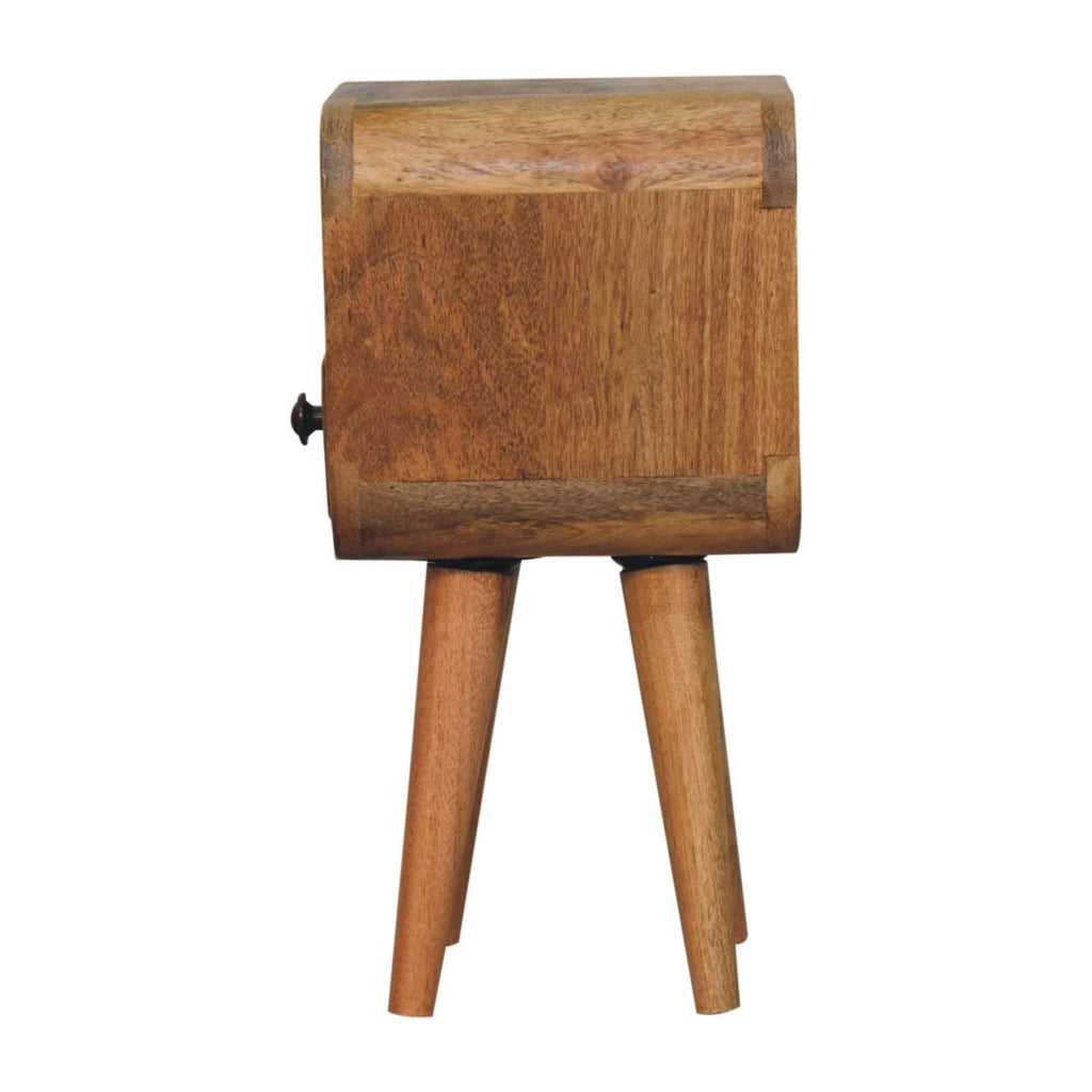 Oakish Bedside Extra Mini Curve