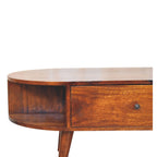 Chestnut Coffee Table Oval with 2 Drawers