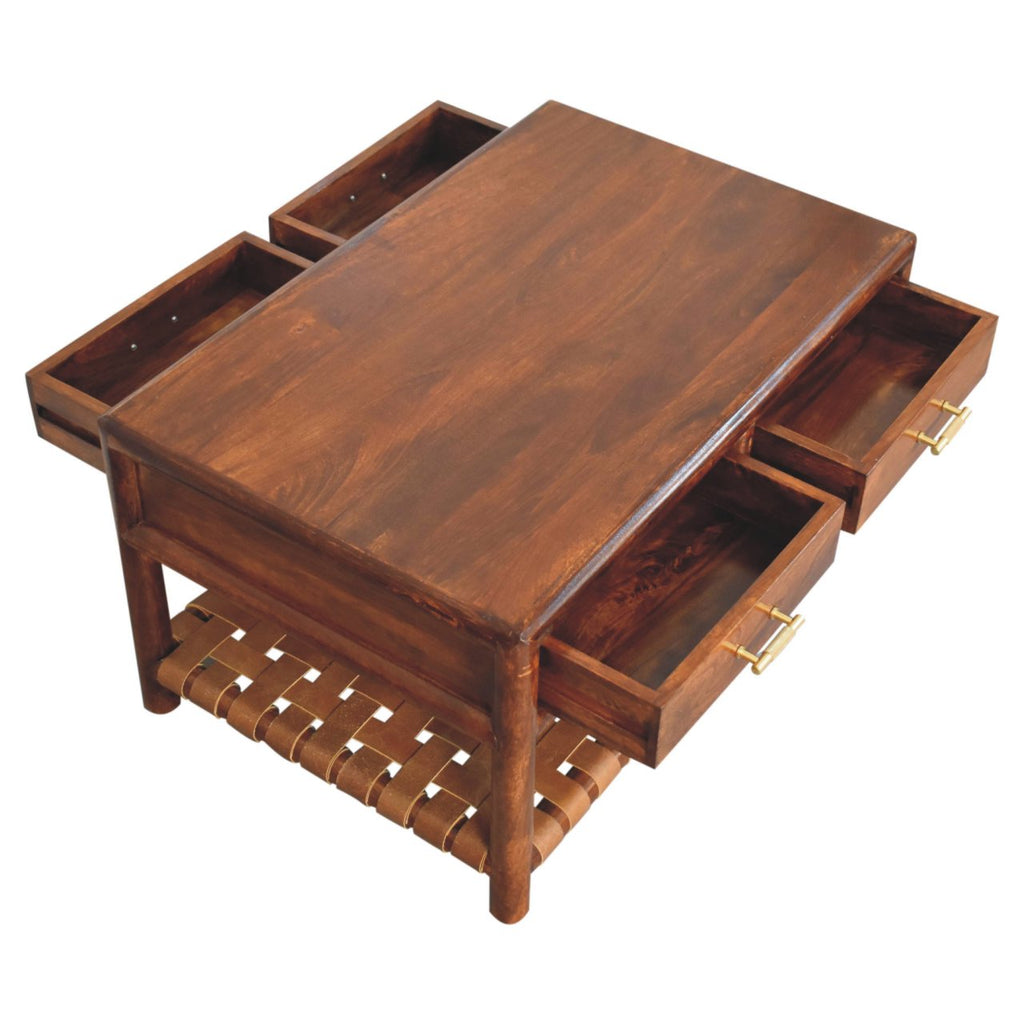 Console Table with 4 drawers - Regency Woven