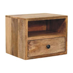 Wall Mounted Bedside Oak-ish Solis 1-Drawer
