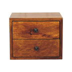 Wall Mounted Bedside 2-Drawer Chestnut Solis