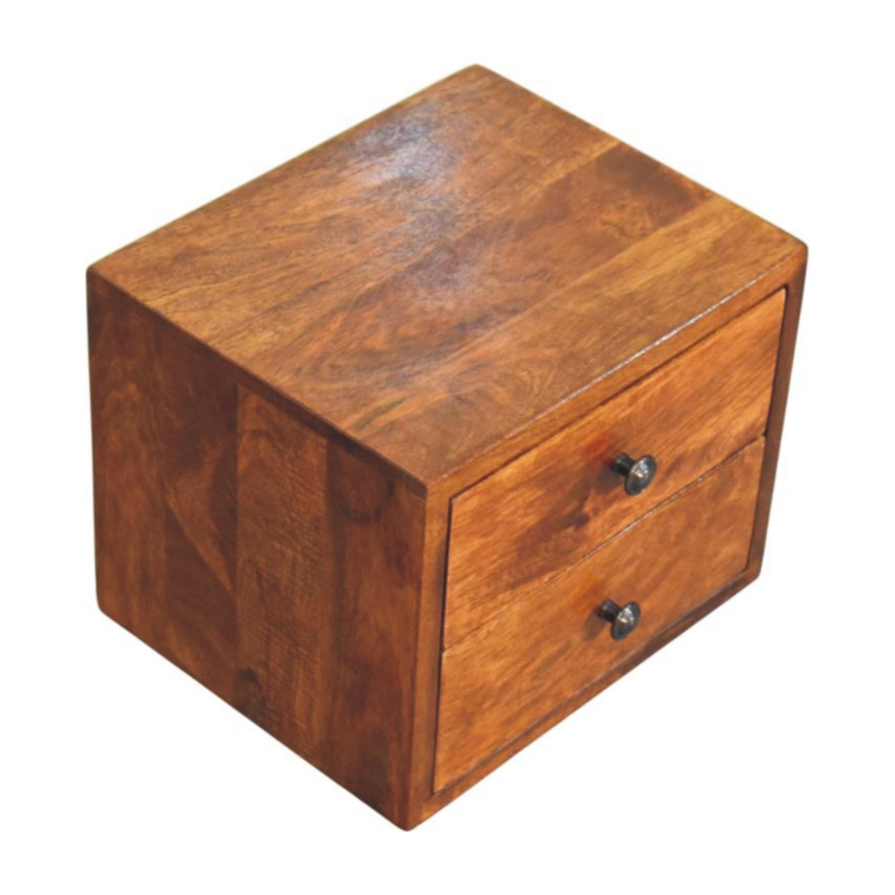 Wall Mounted Bedside 2-Drawer Chestnut Solis