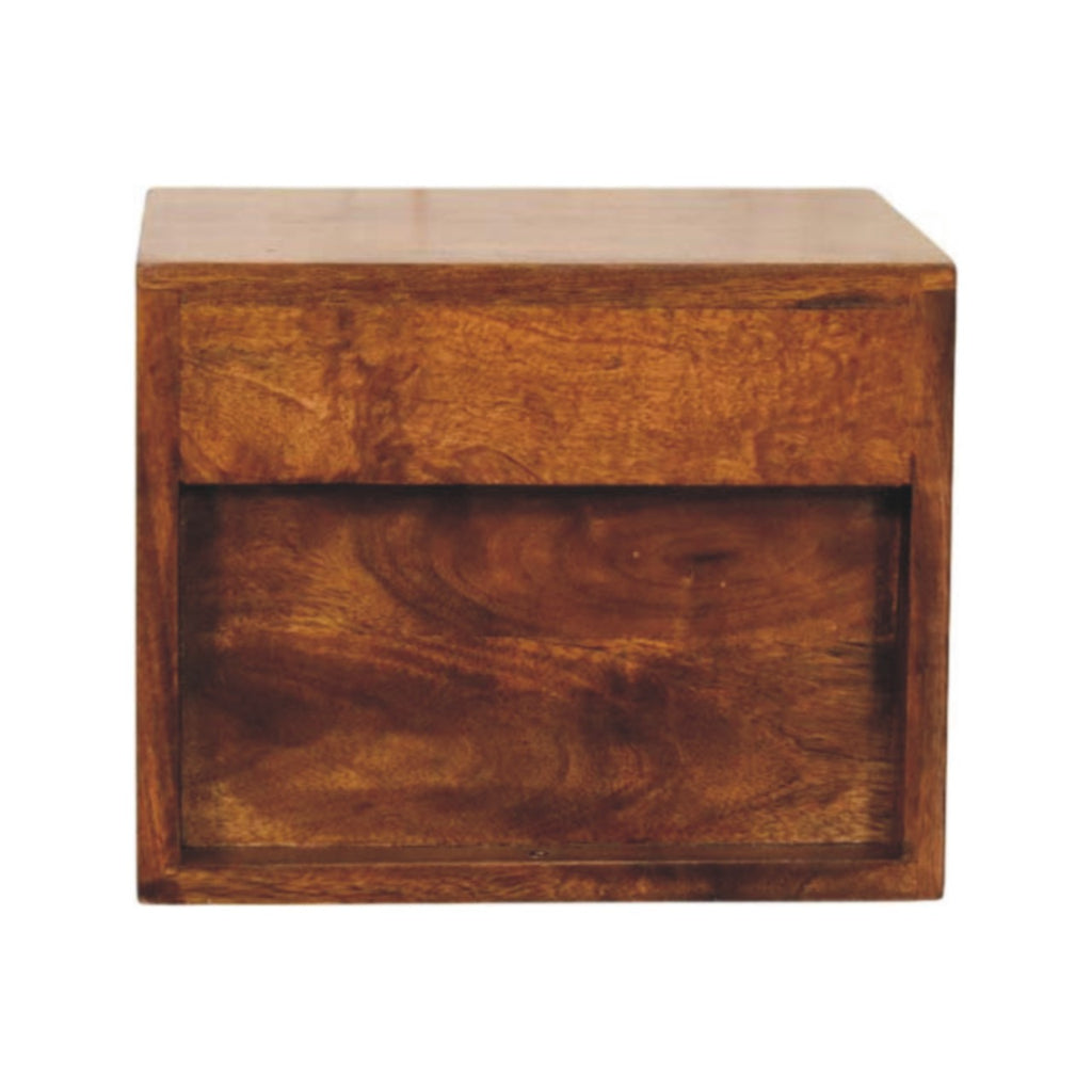 Wall Mounted Bedside 2-Drawer Chestnut Solis