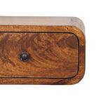 Wall-Mounted Chestnut Bedside - 1 Drawer Mini