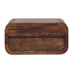 Wall-Mounted Chestnut Bedside - 1 Drawer Mini