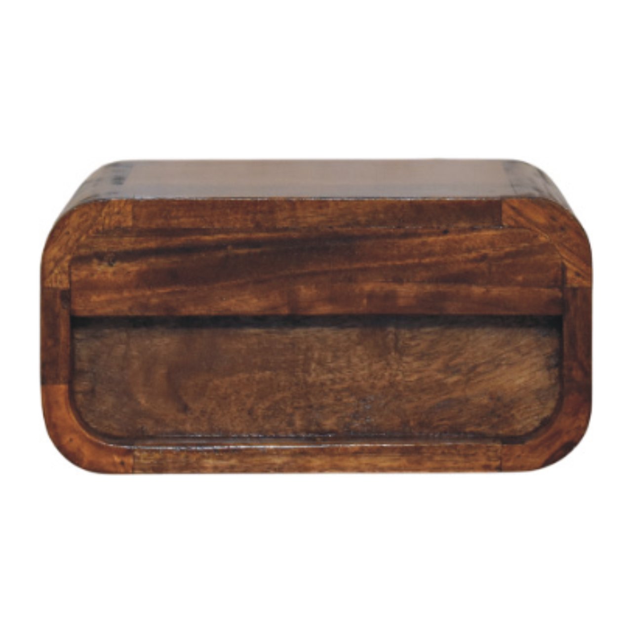 Wall-Mounted Chestnut Bedside - 1 Drawer Mini