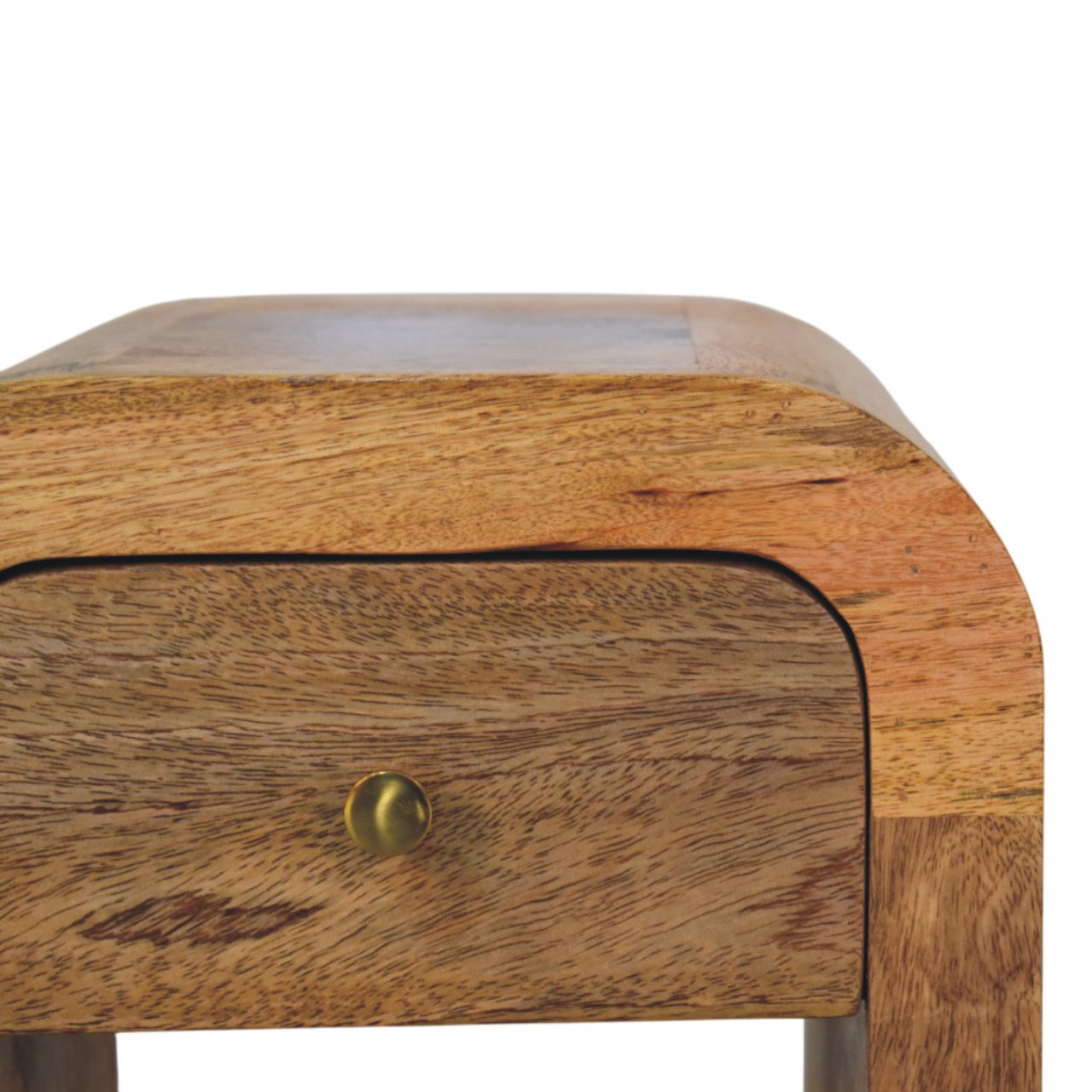 Oak-ish Bedside Mini Darcy with Curved Edges