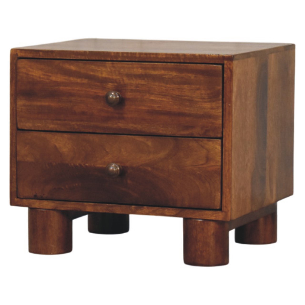 2 Drawer Chestnut bedside - Tula