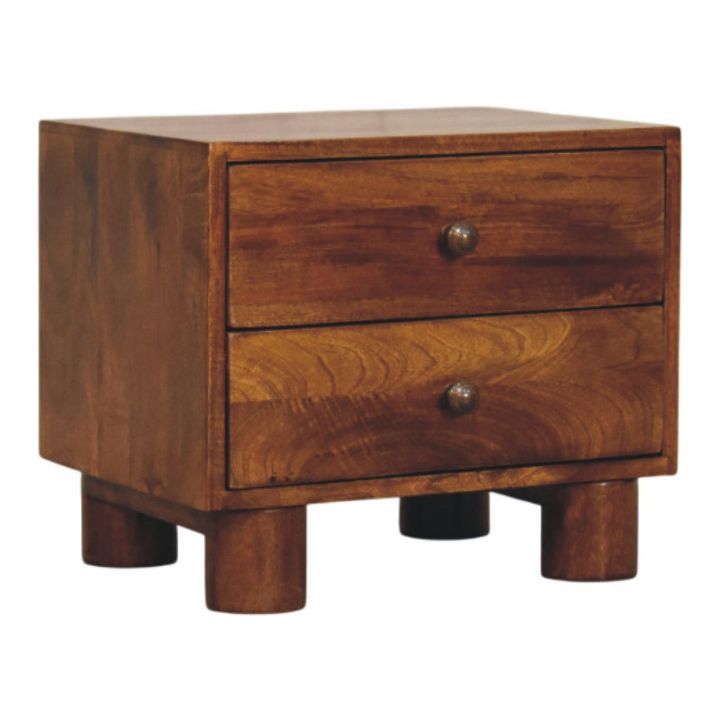 2 Drawer Chestnut bedside - Tula