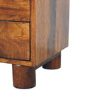 2 Drawer Chestnut bedside - Tula