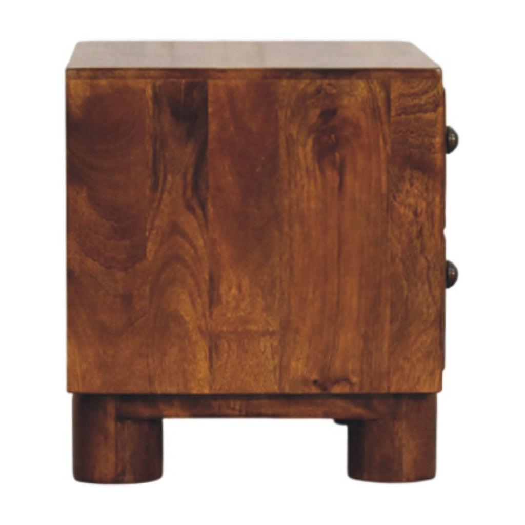 2 Drawer Chestnut bedside - Tula