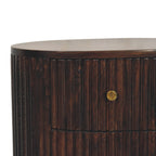 3-Drawer Bedside - Curved Fluted
