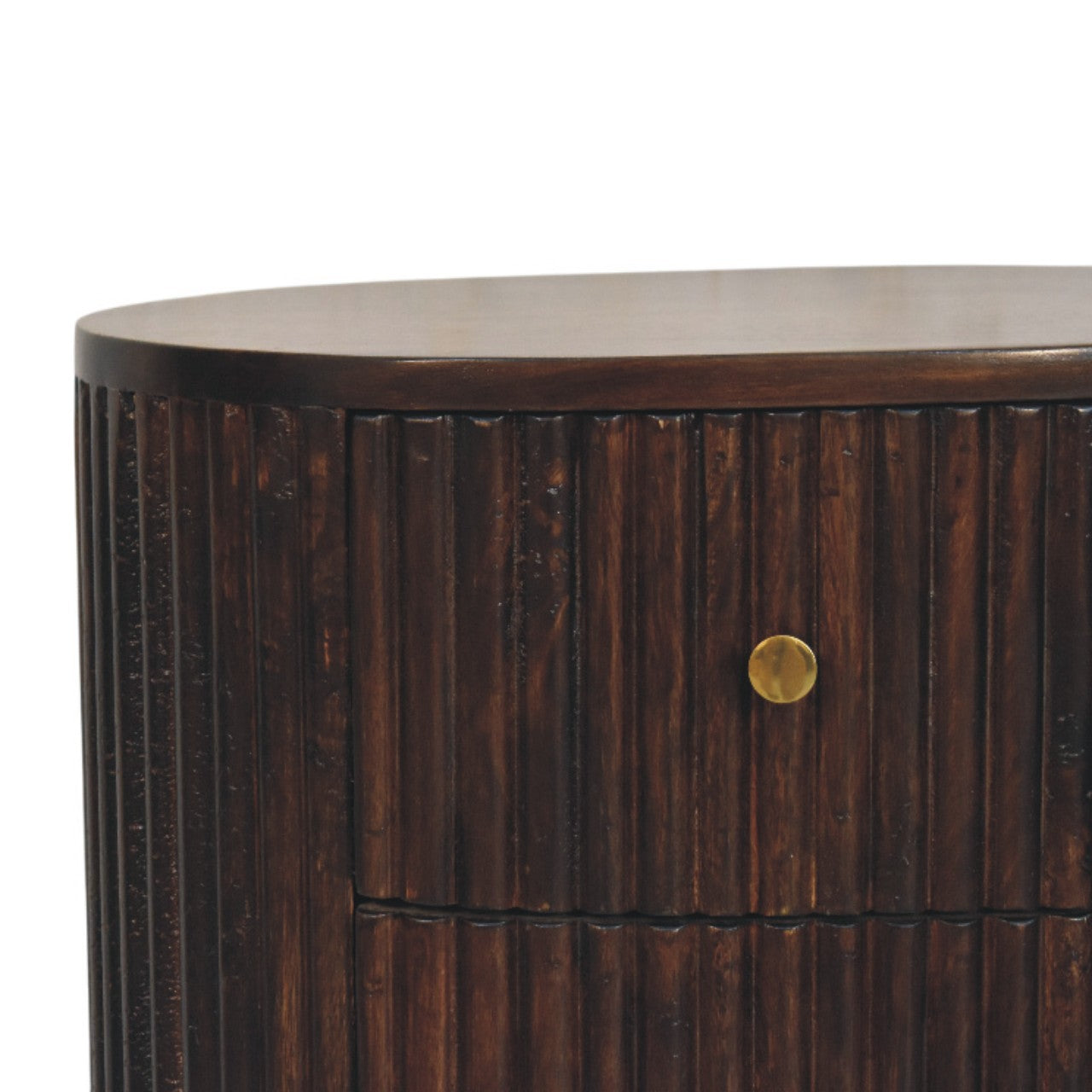 3-Drawer Bedside - Curved Fluted
