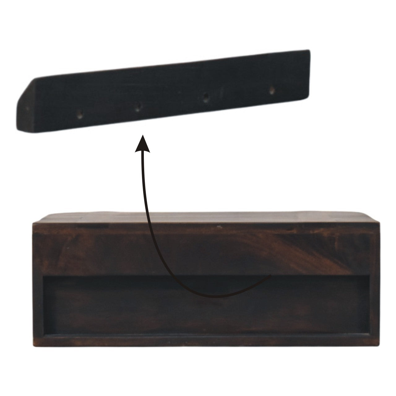 Wall-Mounted Drawer - Rattan Curve