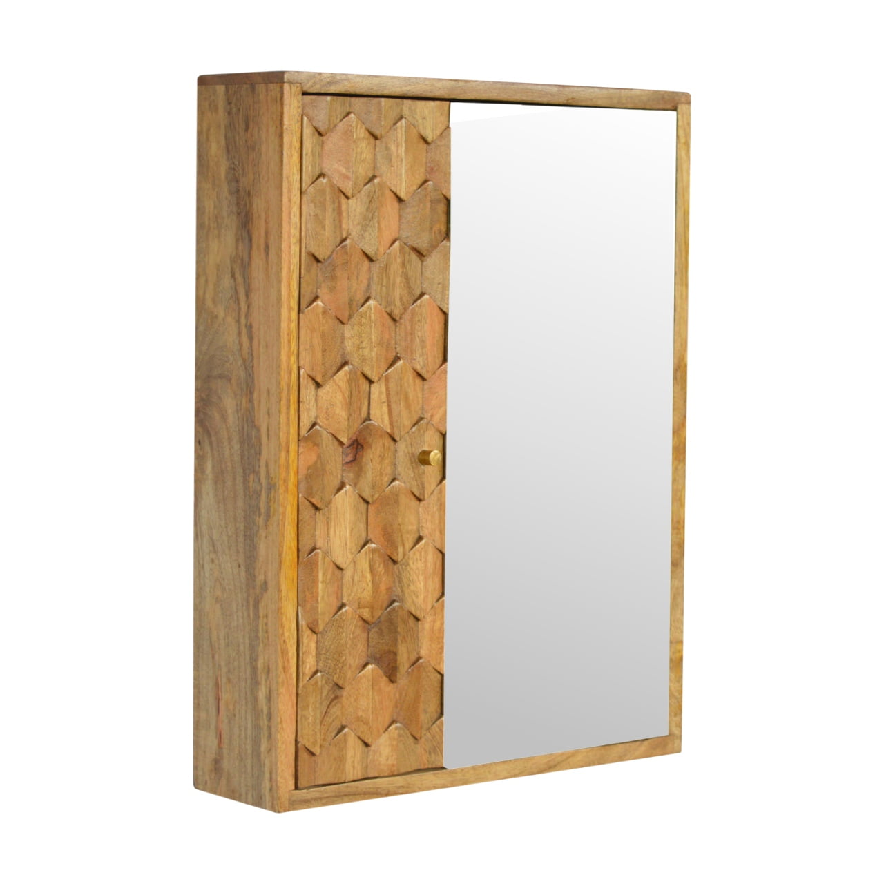 Mirror Cabinet - Pineapple Carved