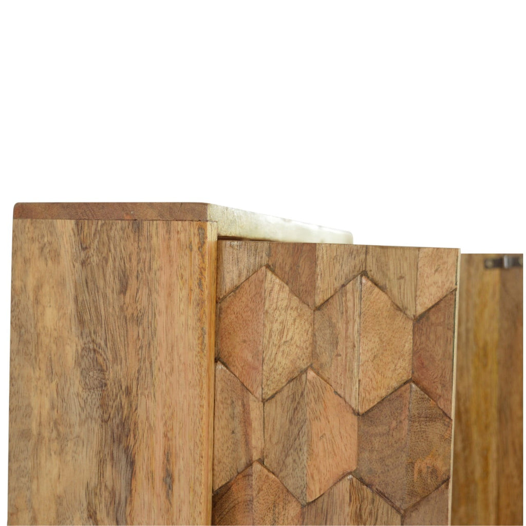 Mirror Cabinet - Pineapple Carved