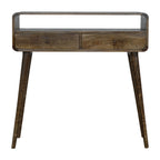 Console Table Curved Grey-wash