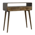 Console Table Curved Grey-wash