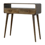 Console Table Curved Grey-wash