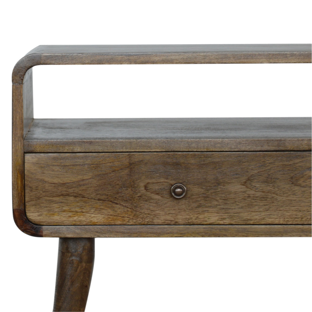 Console Table Curved Grey-wash