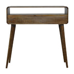 Console Table Curved Grey-wash