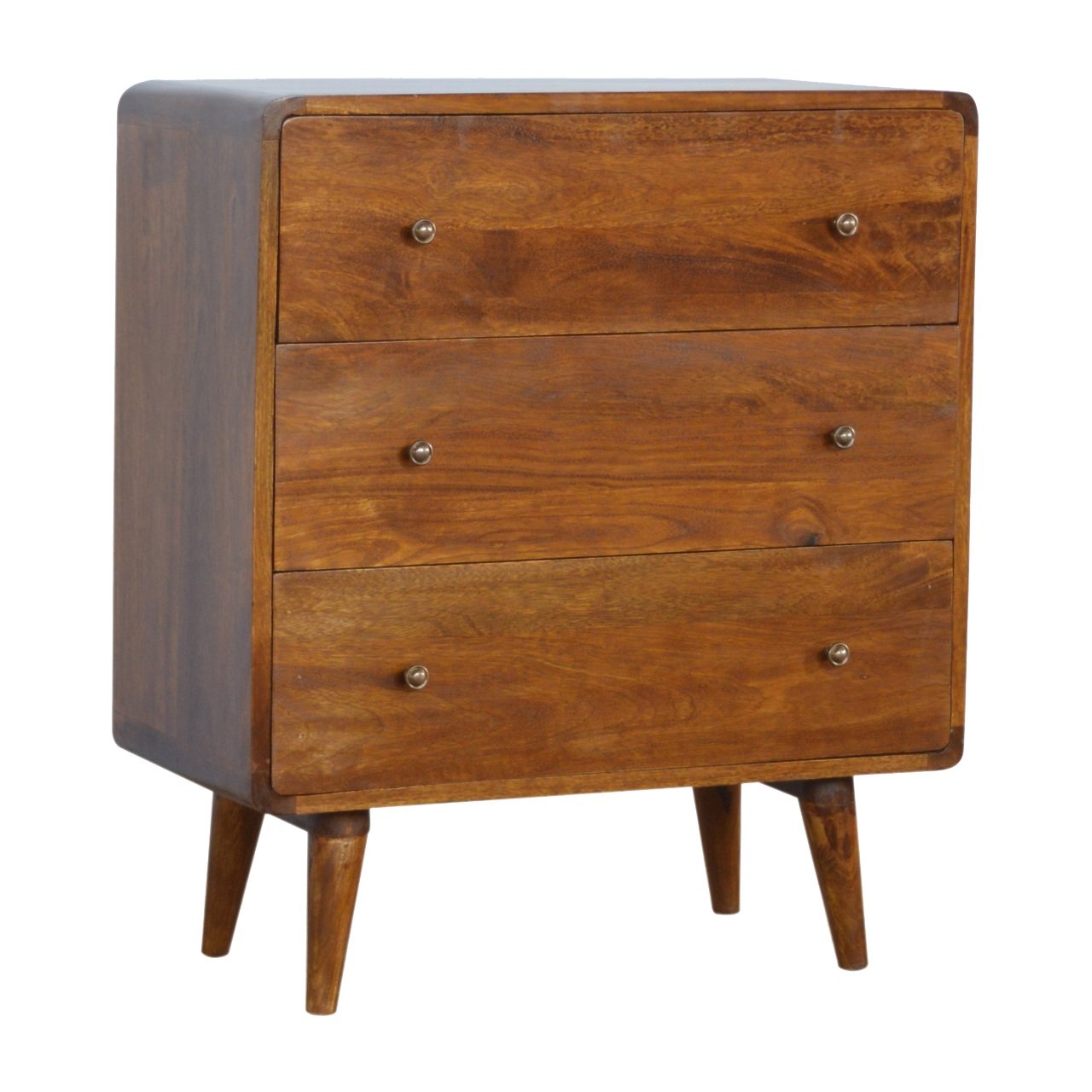 Chestnut Chest of Drawers - Curved