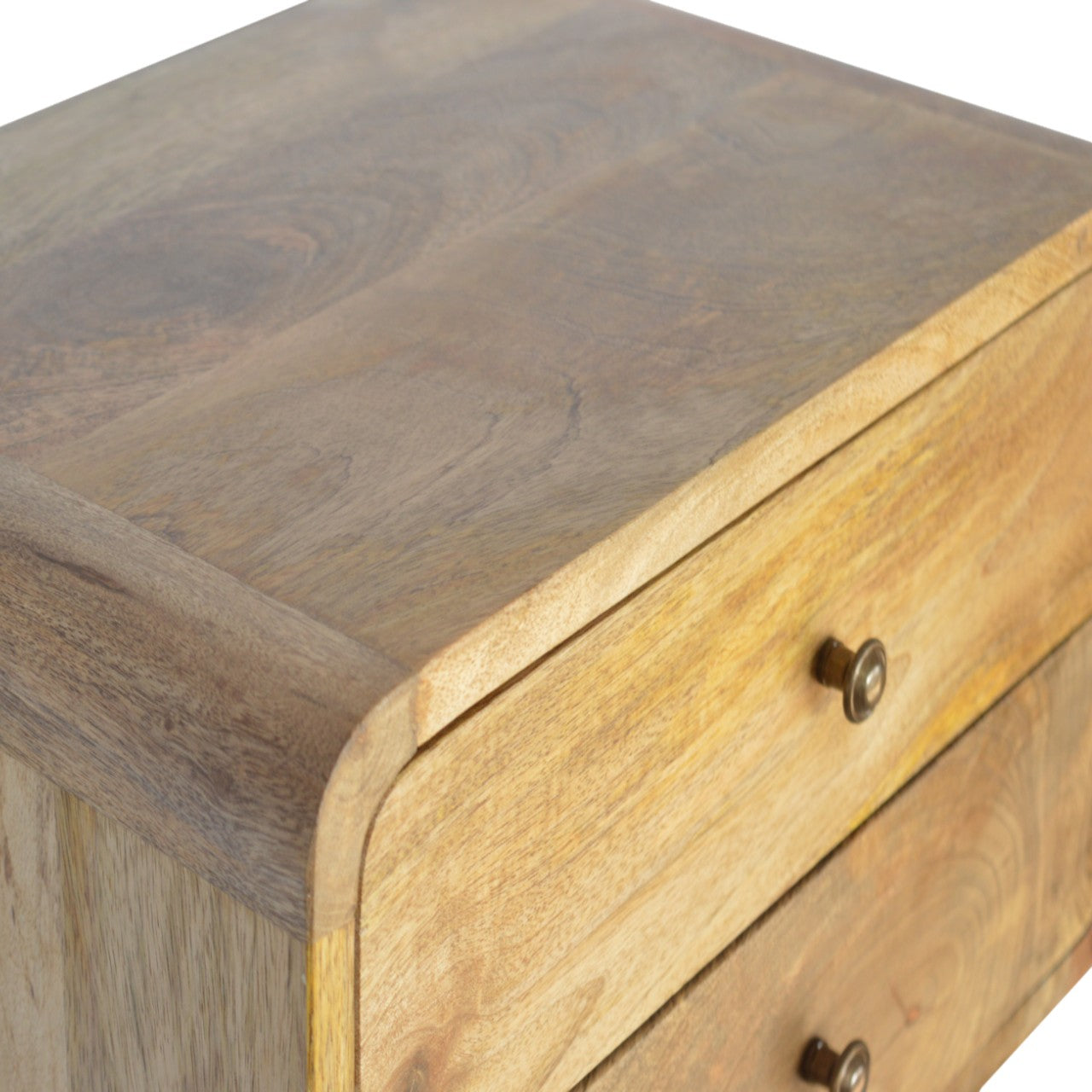 Oak-ish Bedside 2 Drawer Floating