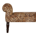 Velvet Bench Leopard Print