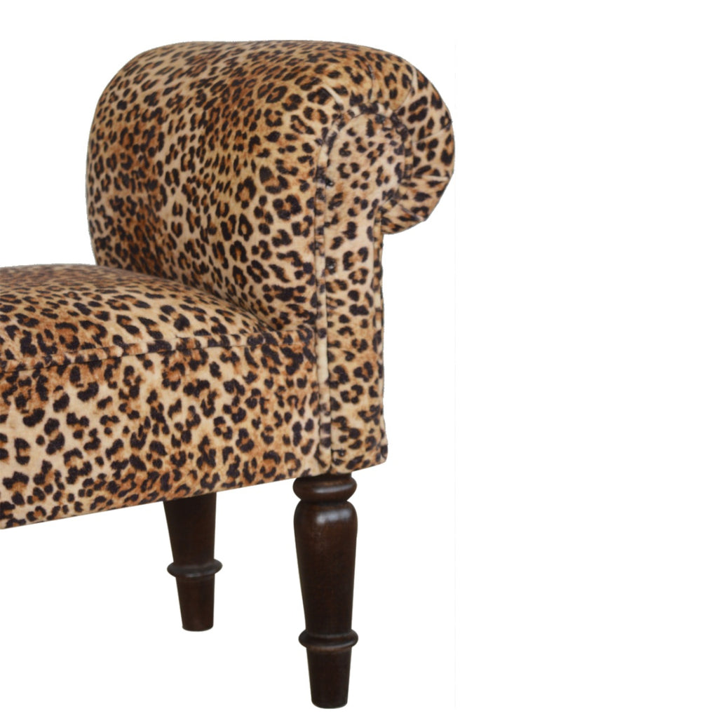 Velvet Bench Leopard Print