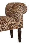 Velvet Bench Leopard Print