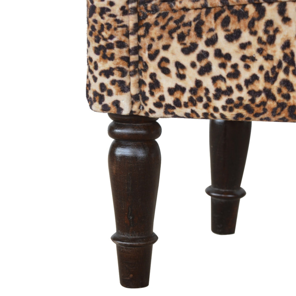 Velvet Bench Leopard Print