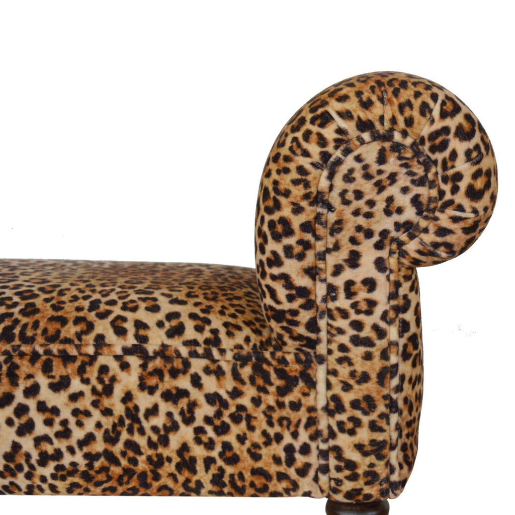 Velvet Bench Leopard Print