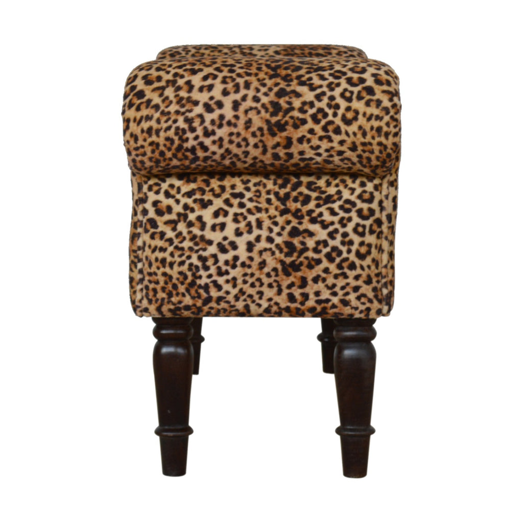 Velvet Bench Leopard Print