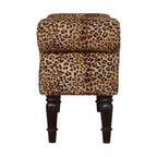 Velvet Bench Leopard Print